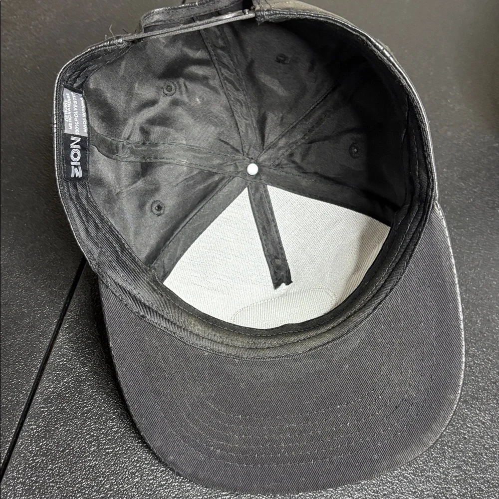Zion Faux Leather Black Lone Star State Cap